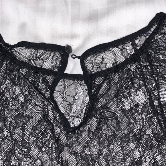 Lace black short sleeve top - Picture 3 of 3